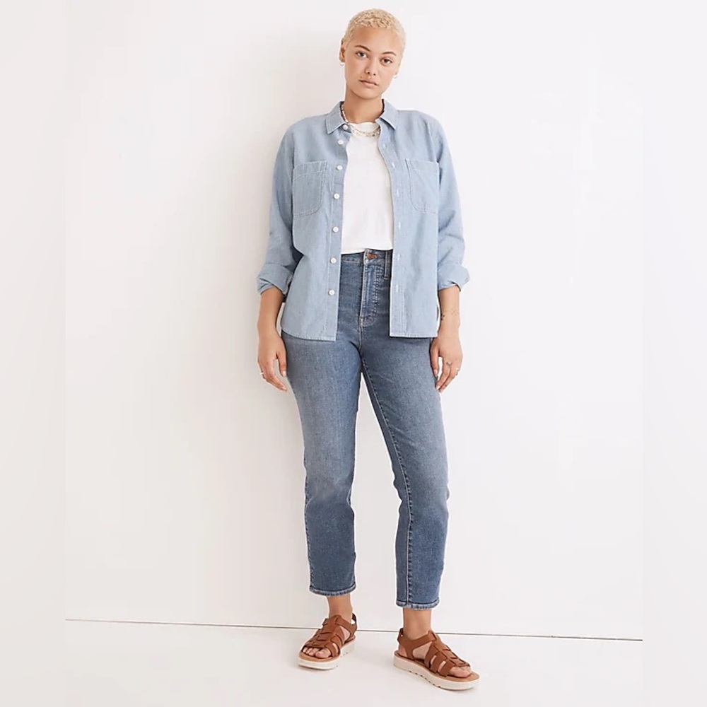 Madewell Petite Curvy Perfect Vintage Jean in Finney Wash - 29P